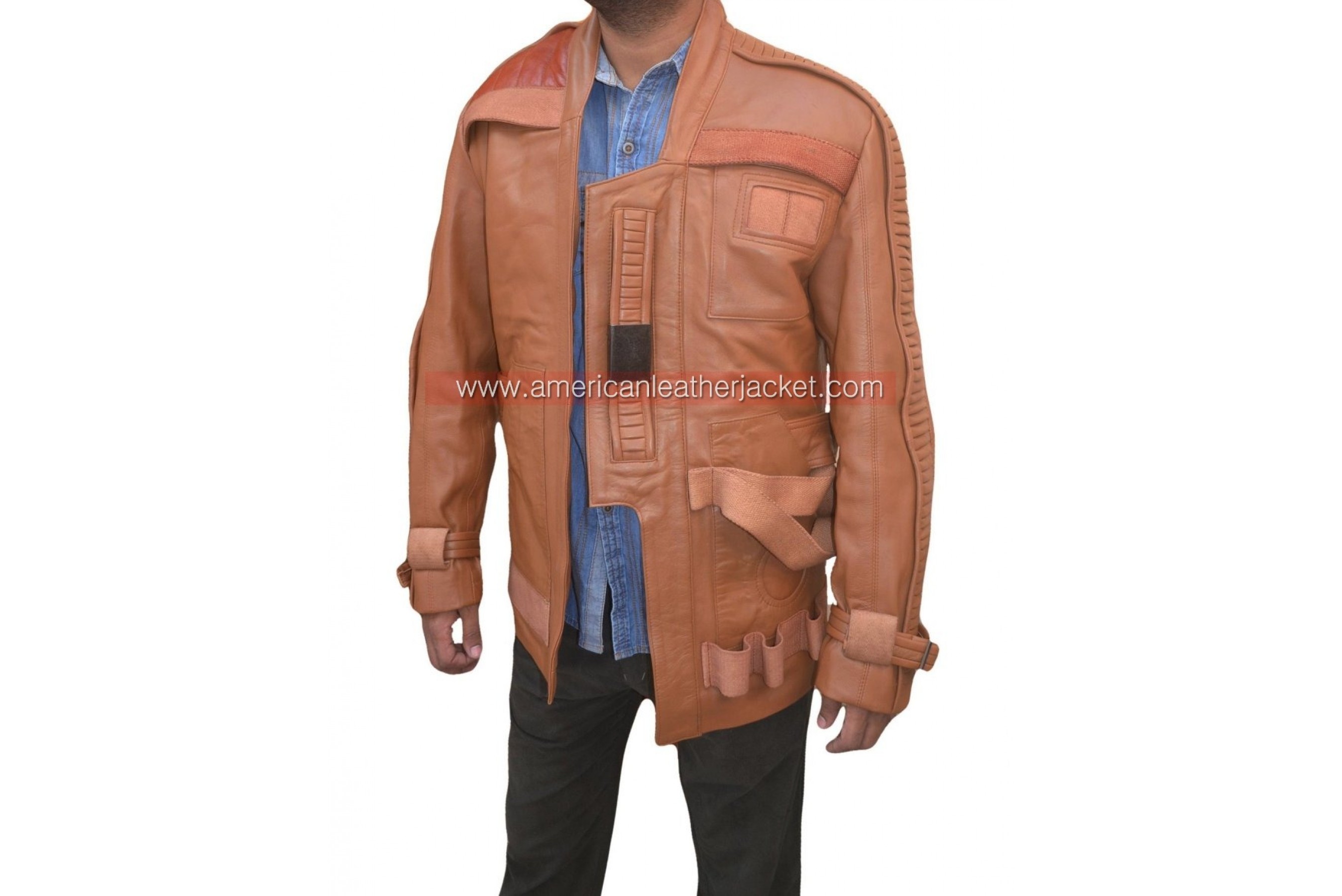 Finn John Boyega Leather Jacket Star Wars The Force Awakens
